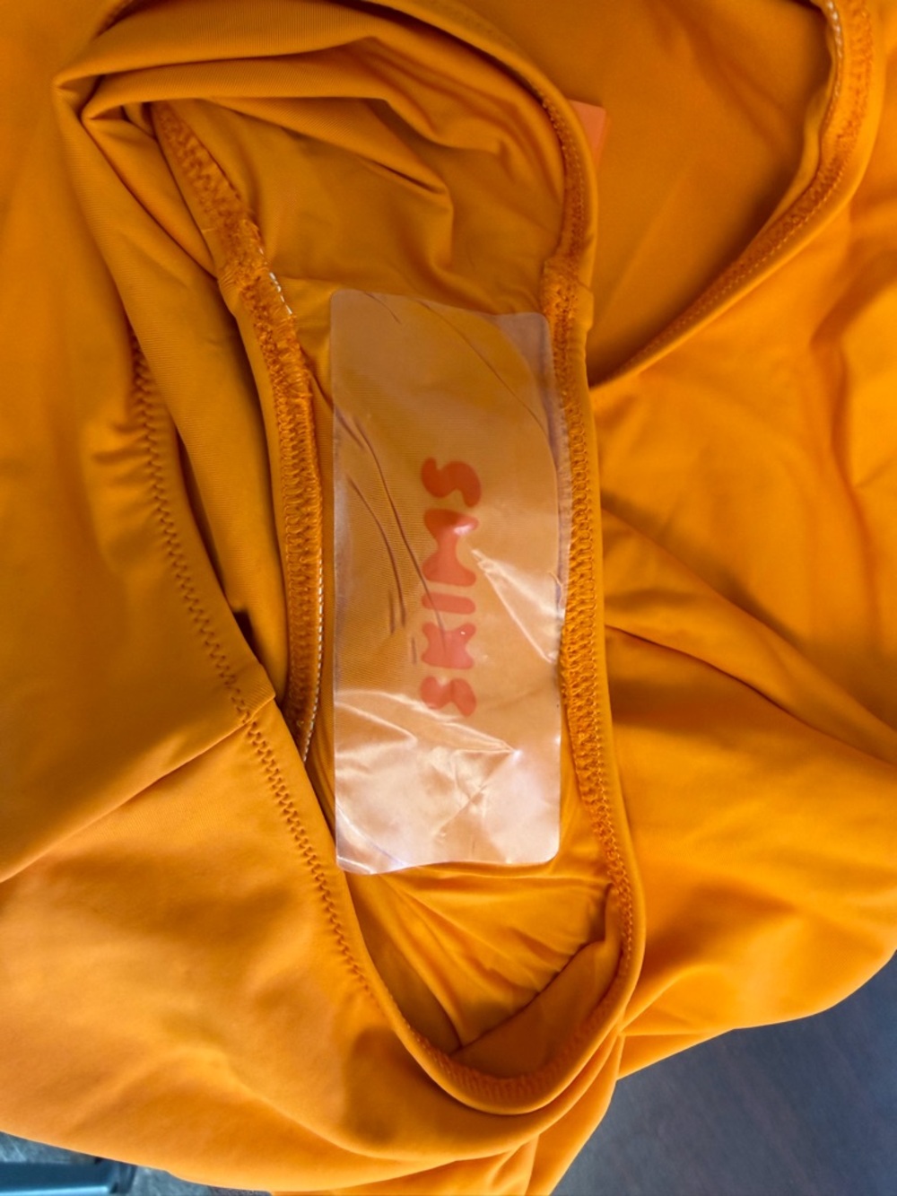 SKIMS Signature Swim High Neck One Piece - NWT - M - Tangerine - Picture 8 of 9